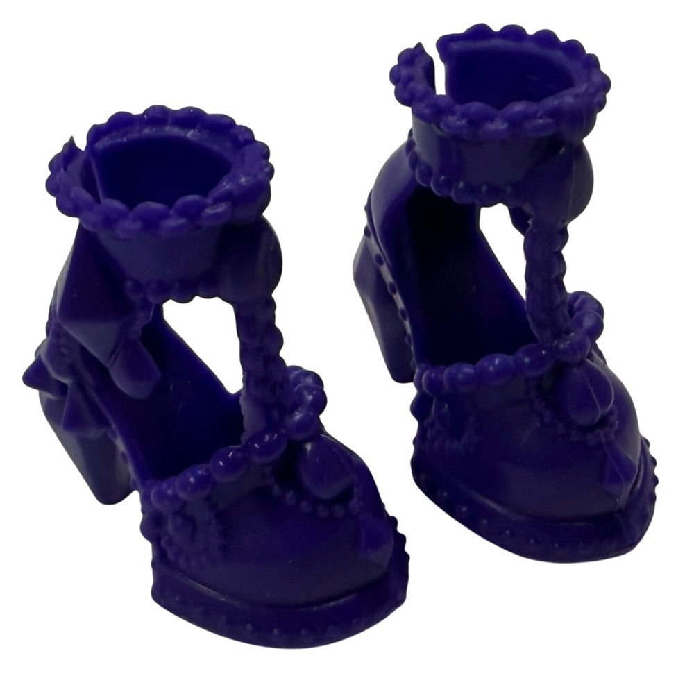 Monster High Spectra Vondergeist Purple T-Strap Heels Doll Shoes Replacement G1